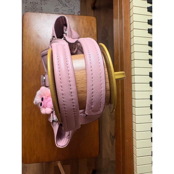 Coach Soho Leather Buckle Flap Shoulder Bag Blush Pink Hobo F24961 EUC - Picture 8 of 8